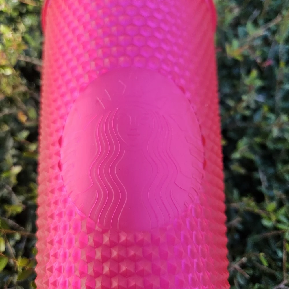 Starbucks Summer 2021 Limited Edition Hot Pink Studded Tumbler 24 ounce